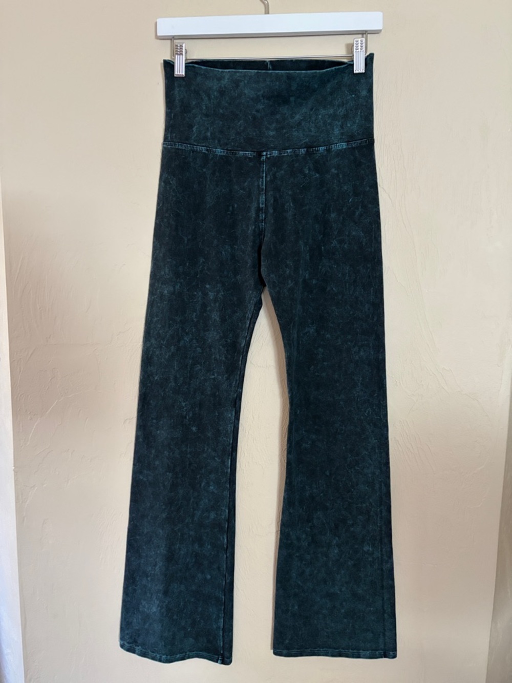 Party Black/Blue High Waist Flared Leggings. New without Tags!